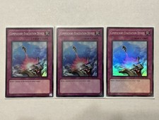 3x Compulsory Evacuation Device TU04-EN005 Super Rare English Very Light Play