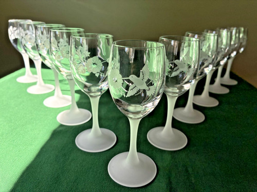 Lot verres porto cristal - à,