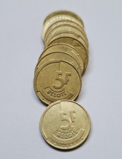 Lot de 10 Pièces de monnaie 5 Francs Baudouin 1er 1986 Belgique (en néerlandais)