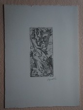 Gravure  FEMME AU MIROIR