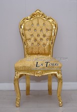 Fauteuil Still Luigi XV Baroque Empire Or Tissu Virginia Or AL1826