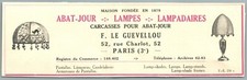 1928 Le Guevellou lampshade, lamps, floor lamps in Paris advertising old ad