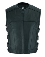 Gilet de Moto en Cuir pour