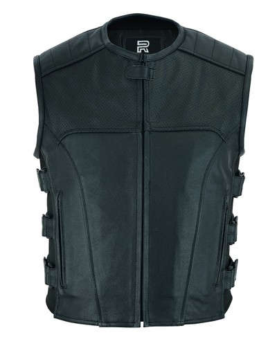 Gilet moto cuir pour - gilet, de