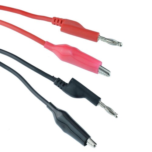 Rouge noir 4mm fiche banane - rouge,