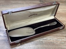 Pelle à tarte en métal argenté ORBRILLE avec écrin vintage 1950s 26,5cm