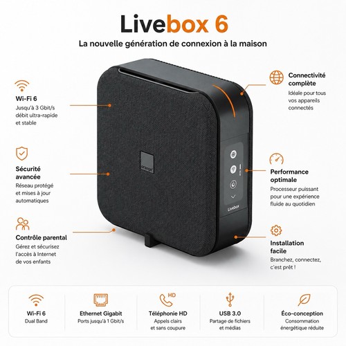 Orange livebox 6 modem - wi-fi,