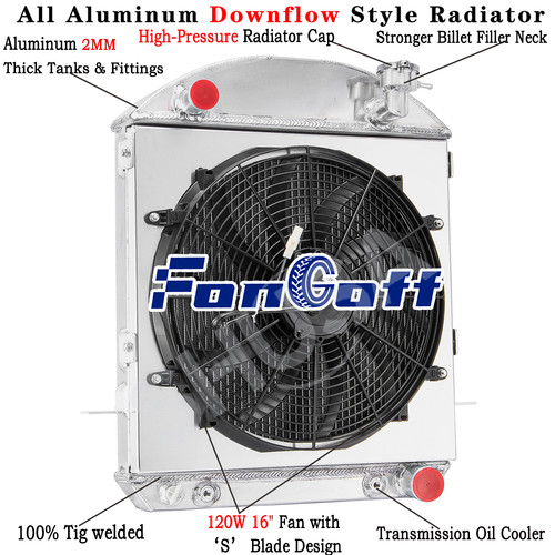 2row radiator shroud fan for - 2row,
