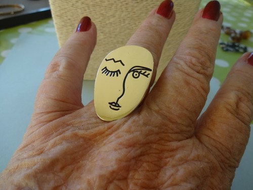 Bague baroque originale - bague,