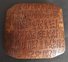 Rongorongo Tablet Writing Easter Island Oceania Miro Wood