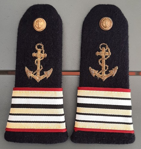Epaulettes brodées ancre - brodées, or