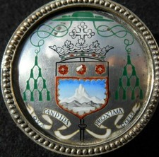 ÉVÊQUE PLAQUE ÉMAILLÉE