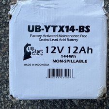 	YTX14-BS Battery - Motorcycle Battery ATV Battery 12V 12AH UTV 4 Wheeler	