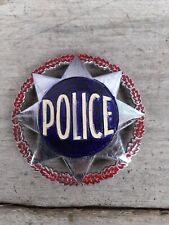 Badge Police Obsolète Matricule Années 60 Plaque Motard Moto