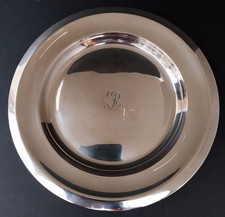 CHRISTOFLE - PLAT de SERVICE  PRESENTATION Ø 30 cm en Métal Argenté Monogramme