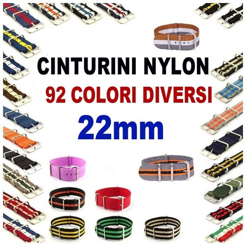 Bracelet montre nylon 22mm - bracelet,
