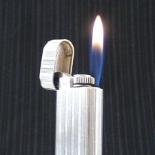 Antique LIGHTER * CARTIER MUST ARGENT * Solid Silver LIGHTER LIGHTER ACCENDINO