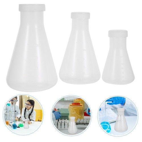 3pcs plastique erlenmeyer - plastique,