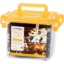 Guirlande lumineuse de Noël solaire – 750 LEDs – 18 m – Neuf