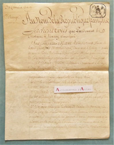 Acte papier parchemin - papier,