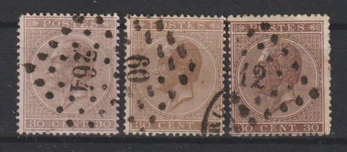 Belgium 1865 cob 19a - 1865/6, +