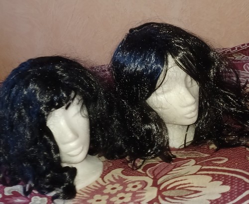Perruques femmes cheveux noirs - perruques,