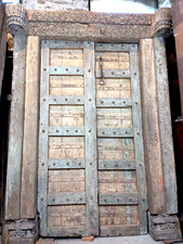 Ancienne porte indienne209x145cm / livraison possible