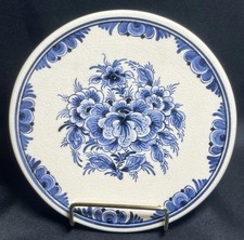 Vintage Royal Delfts Plate 6 1/8" Floral Wall Plate Hand Painted