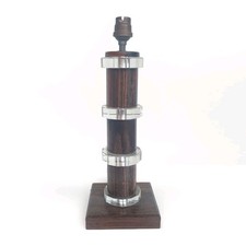 MAGNIFIQUE PIED DE LAMPE MODERNISTE EN BOIS ET PLEXIGLAS 