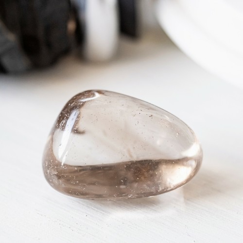 Quartz fumé pierre roulée - quartz,