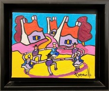 Alain PONDEVILLE (1951), "La ronde" (Huile sur toile, 2F)