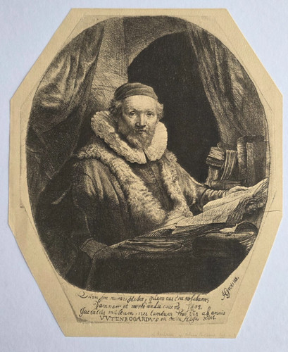 Gravure octogonale ancienne - gravure,