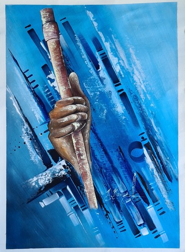 Peinture africaine sur toile - sur,