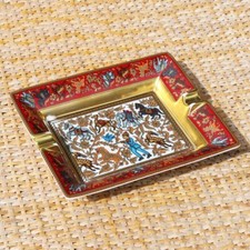 Cendrier Hermès Paris en porcelaine de Limoges modèle Chasse en Inde
