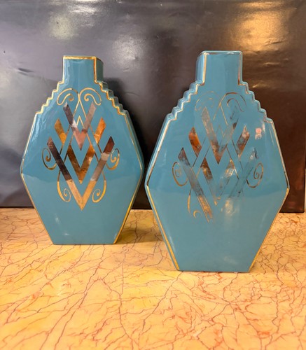 Paire vases époque art - paire, de