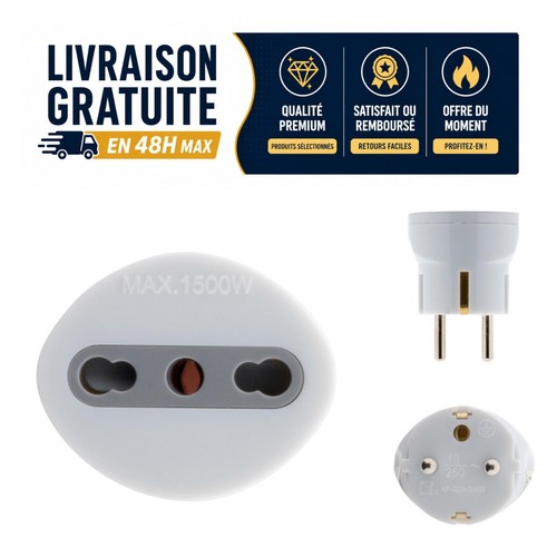 Adaptateur prise voyage - adaptateur,