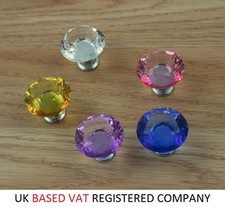 30mm Verre En Cristal Pommeau De Porte Poignée Placard Cuisine Garde-robe Meuble