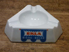 cendrier en porcelaine de Baudour pour la bière belge EKLA vintage bistrot café