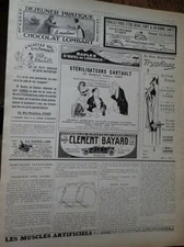 CLEMENT BAYARD automobile + sterilizer CARTOULT pub paper ILLUSTRATION 1914