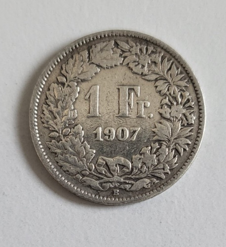 Franc suisse argent helvetia - 1,