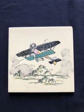 Carreau Faïence LONGWY Avion/