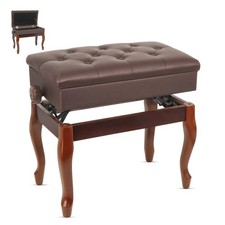 5 Core Piano Bench 3" Padded Cushioned Stool Wooden Heavy Duty Musician Chair