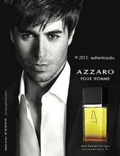 PUBLICITE AZZARO POUR HOMME STAR MANNEQUIN ENRIQUE IGLESIAS DE 2013 FRENCH AD