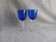 2 verres sur pied en verre