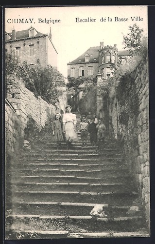 Cpa chimay escalier la - chimay,,