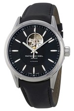 RAYMOND WEIL Freelancer Automatique Cadran Noir Montre Cuir Homme 2710-STC-20021