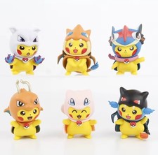 6 Figurines pikachu Costume Pokémon Dracaufeu Rondoudou Lot 6 Jouet Collection 
