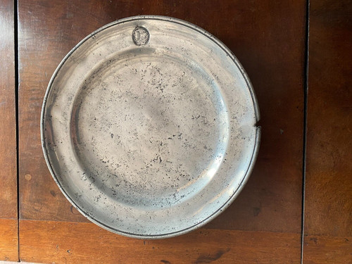 Assiette étain xviii - assiette, en