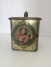 RARE Vintage Tin Box with Child Portrait | Flemish Painting Style