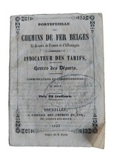 Chemins de fer Belges Et Ceux de France et d'Allemagne 1847 Tarifs Et Horaires .